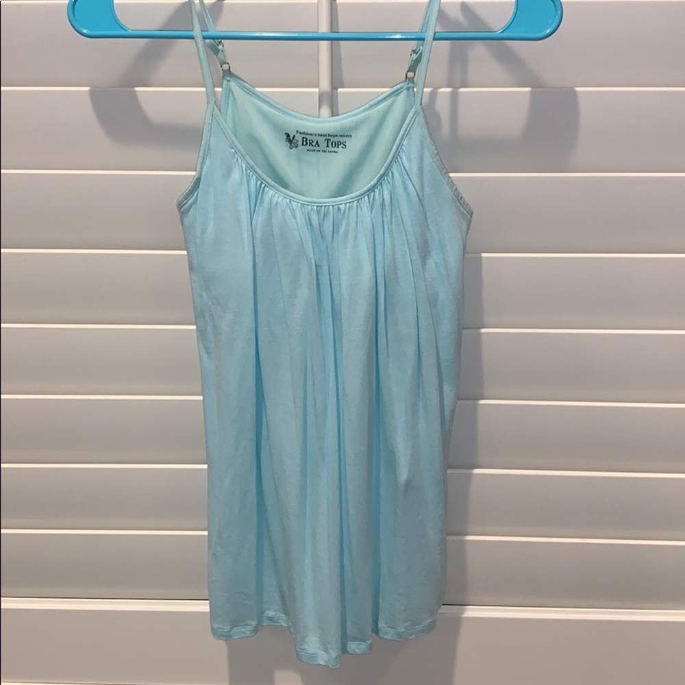 Blue VS Bra tank top